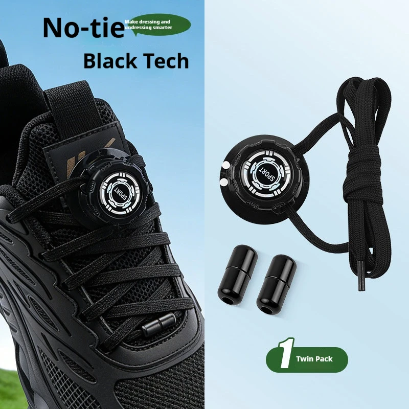 Schnürsenkel ohne Binden mit Drehverschluss für Erwachsene und Kinder, Unisex-Schuhzubehör, automatische Schnürsenkel, flache Schnürsenkel für Freizeitschuhe und Sneaker