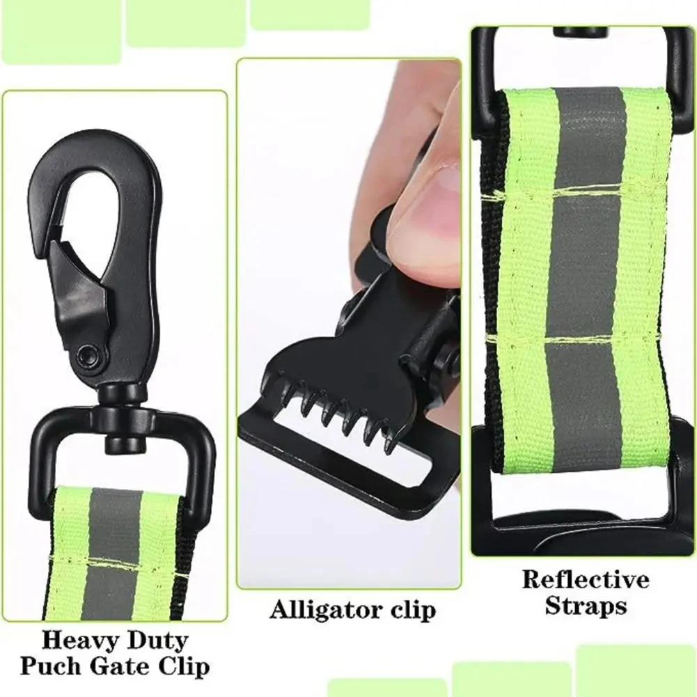 Firefighter Glove Strap Safety Glove Keeper with Reflective Trim Heavy Duty for Work Firefighter Rescue Fire Gear Accessories