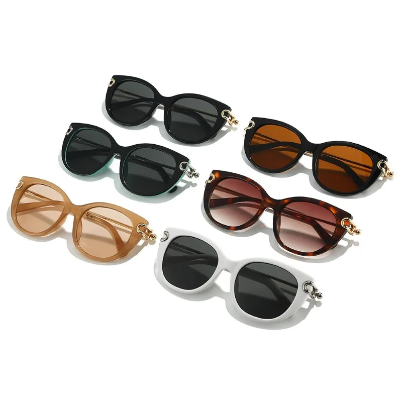 نظارات شمسية عصرية للحماية من الأشعة فوق البنفسجية 400 على شكل عين القطة الكبيرة للنساء والرجال، نظارات شمسية مريحة للاستخدام الخارجي من البولي كربونات #2