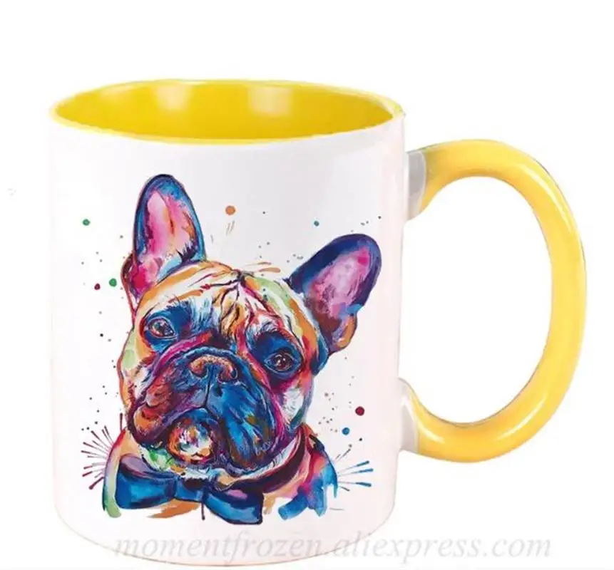 Frenchie Dog Pug Mugs Tea Milk Coffee Mugen Puppy BullDog Cups Drinkware Doggy Tableware Coffeeware Home Decal Friend Gifts