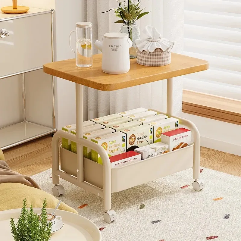 Hallway Storage Side Tables Space Saving Minimalist Sofa End Table Double-layer Funky Wohnzimmertisch Living Room Furniture