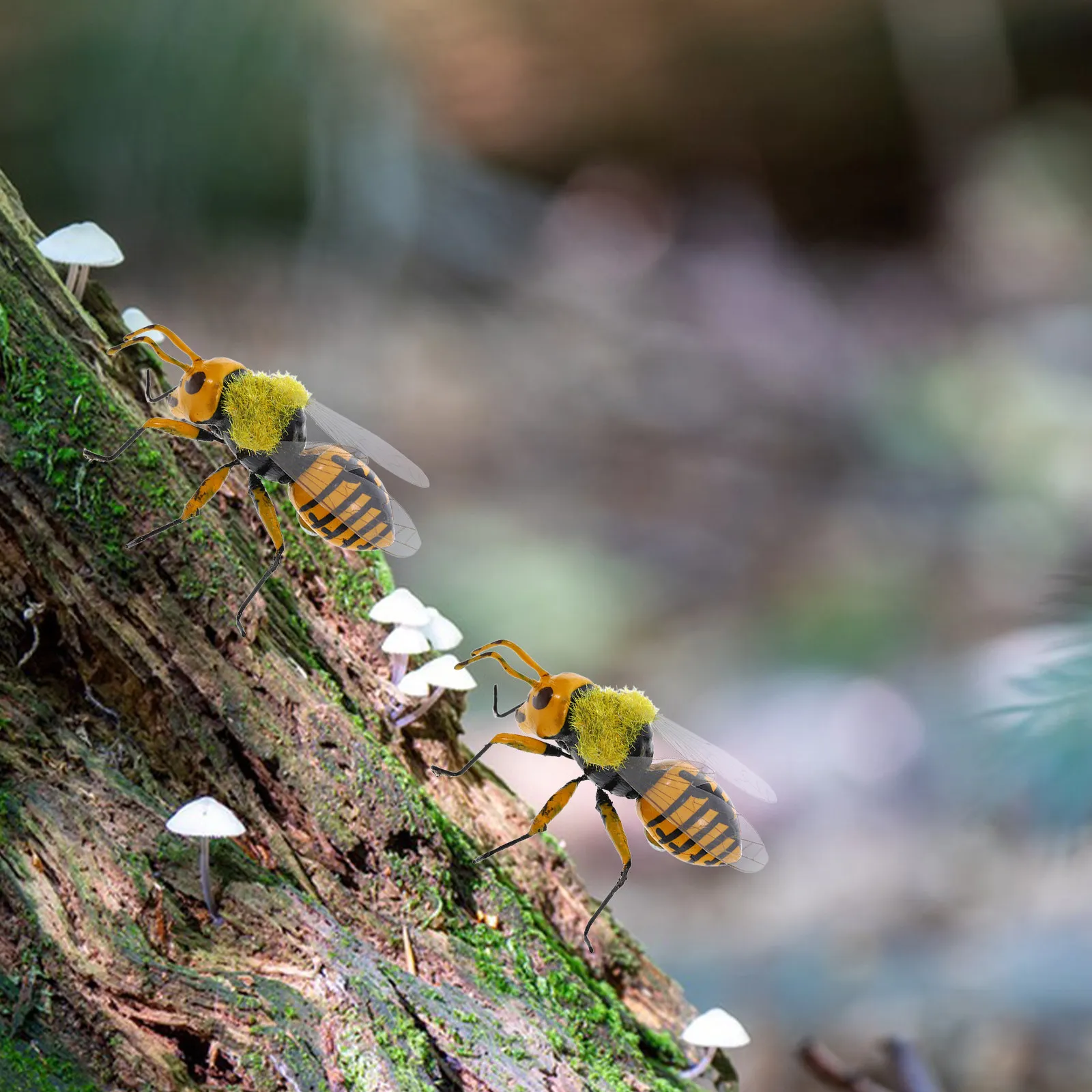 

Набор из 3 реалистичных фигурок пчел: развивающая настольная декорация, имитация пчелы из пластика, реалистичный садовый декор, познавательный реквизит для детей