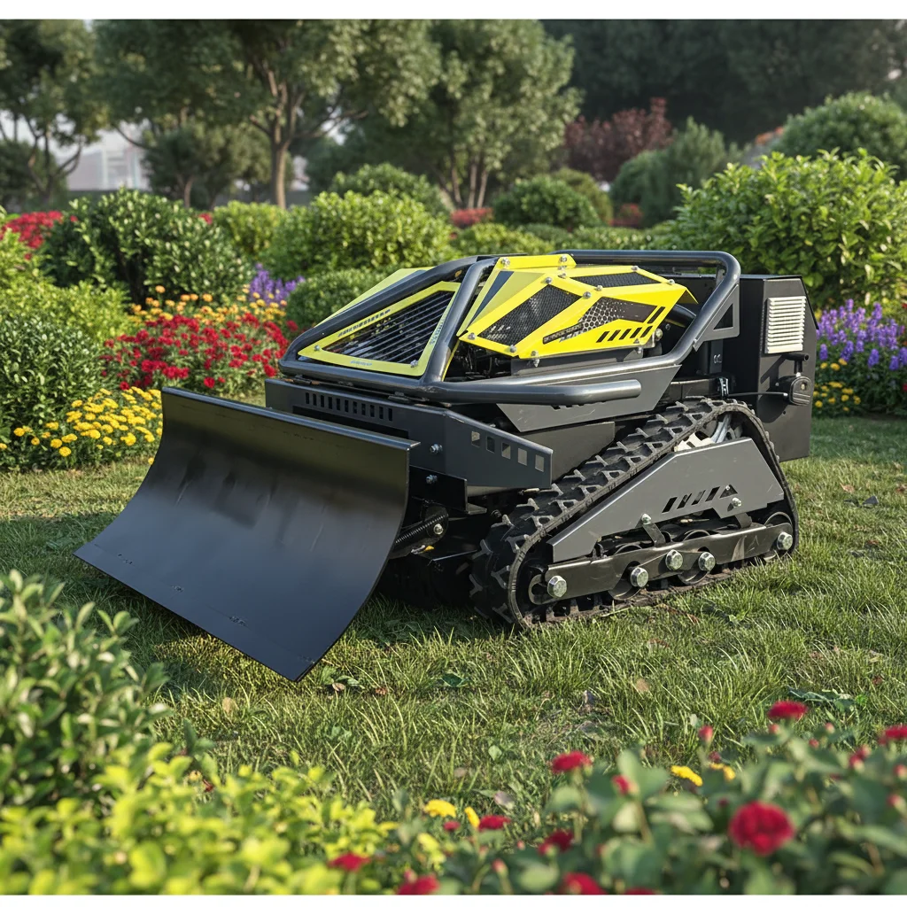 Customize Remote Control Crawler Lawn Mower All-Terrain For Slope And Garden Use