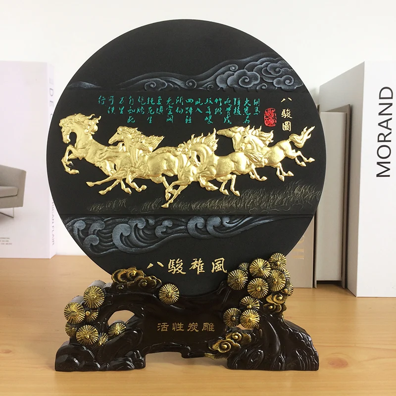 Cadeau National du leader de la Chine - Décoration TOP pour le bureau à domicile, mascotte efficace pour les affaires prospères, Sculpture FENG SHUI, art 8 heures