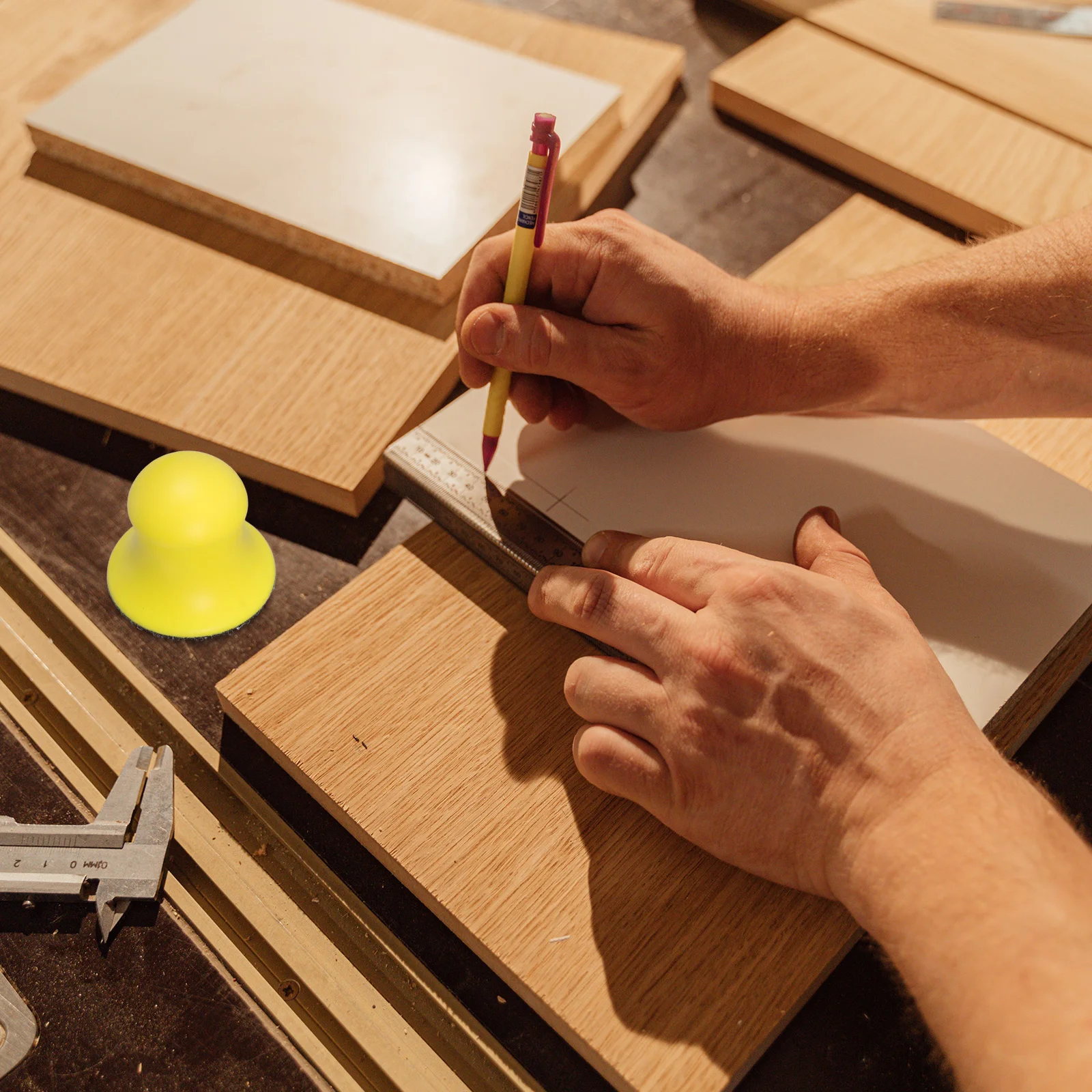 

Handheld PU Foaming Sanding Block Round Self Adhesive Soft Grip for Woodworking Furniture Restoration Precision Polishing Tool