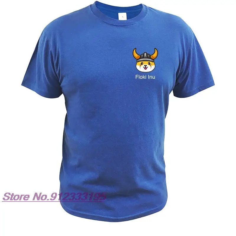 Floki Inu T-Shirt Shiba Inu New Cryptocurrency Crypto Coin Tee Tops Fashion O-Neck 100% Cotton Essential T Shirt EU Size