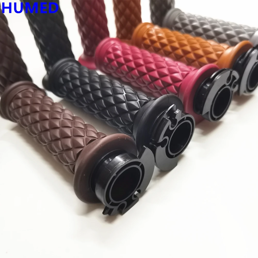 High Quality 7/8' 22mm Universal Retro Motorcycle Handlebar Cafe Racer Motorbike Throttle Grips Handle Modified Accessories