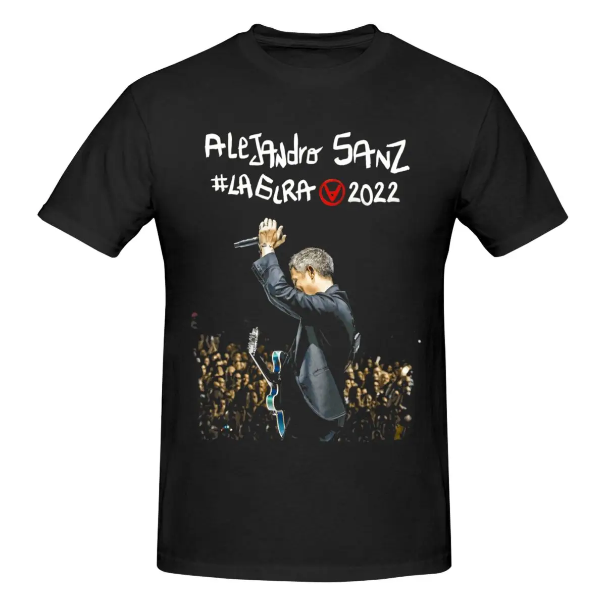 Rapper Alejandro Sanz Vintage T Shirts Graphic Y2K Idea Quality Men Women Tshirt Clothes