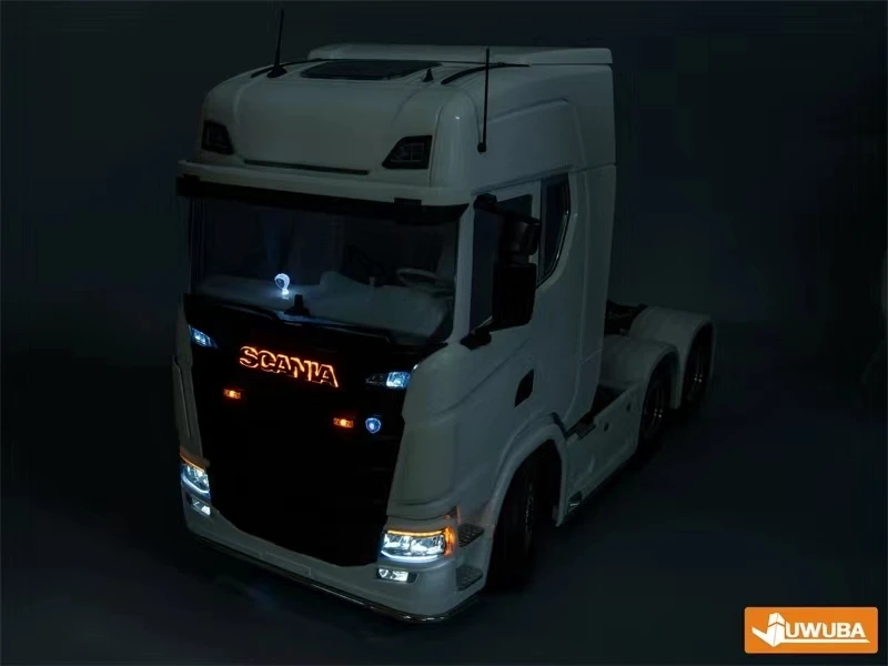 Podświetlane logo dla Tamiya 1/14 zdalnie sterowana ciężarówka przyczepy wywrotka Scania 770S R620 Actros 3363 Volvo MAN ulepszenie LESU