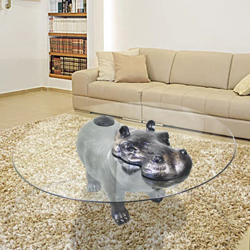 

Hot salesHot salesHot Sale Hippo Table Decorative Coffee Table Glass Crafts Hippo Table
