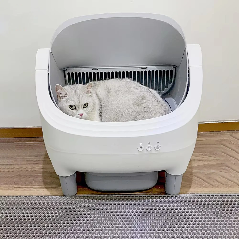 

Extra Large Capacity Smart Litter Pan for Cats Open Automatic & Remote Control Auto Clean Feature Pet Cat Supplies & Accessories