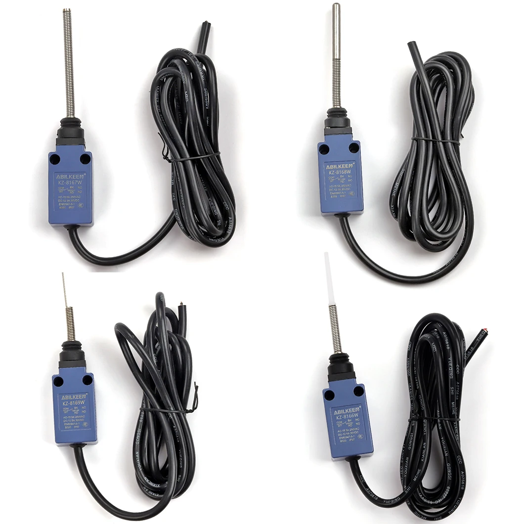 ABILKEEN KZ Series IP68 Sealed Waterproof Industrial Limit Travel Switch 2NO+2NC Terminal 250VAC 10A Momentary Limit Switch