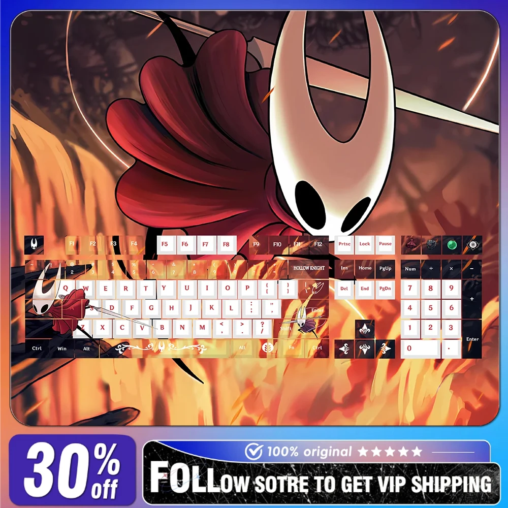 

Hollow Knight: Silksong Series Keycap Set Side Carving PBT Five-sided Thermal Sublimation Game Peripherals Boys Keyboard Cap