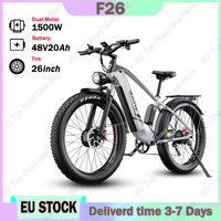 Electric Bike 1500W Powerful Dual Motor 48V20AH Lithium Battery Hydraulic Brake E-bike 26*4 Inch Fat Tire Snow Electric Bicycle