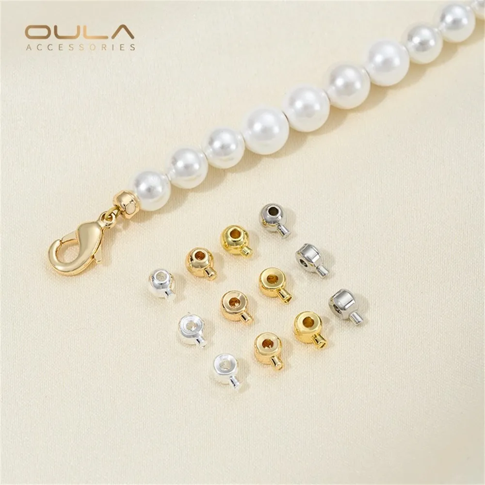 

14K Gold-plated 18K Silver Positioning Button Diy Handcrafted Jewelry Material Finishing Clip Snap Button Handcrafted Accessorie