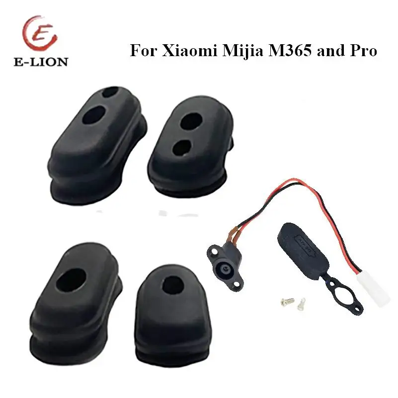 Electric scooter battery charging port cover with 8-shaped tail connected to electrical output power head