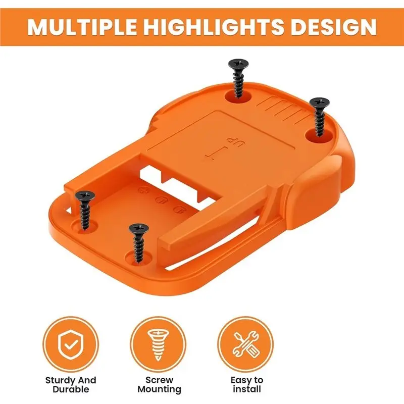 AAAN-For Ridgid AEG 18V Electric Tool Wall Mount Holder Battery Storage Bracket, Power Mount Fixing, And Drill Slots Stand