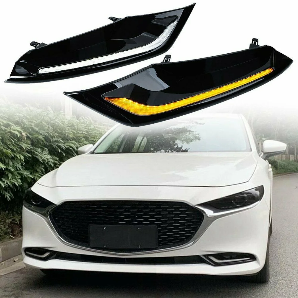 2 szt. Samochodowy przedni zderzak LED DRL Światło do jazdy dziennej Światło przeciwmgielne dla Mazda 3 Axela 2019-2020