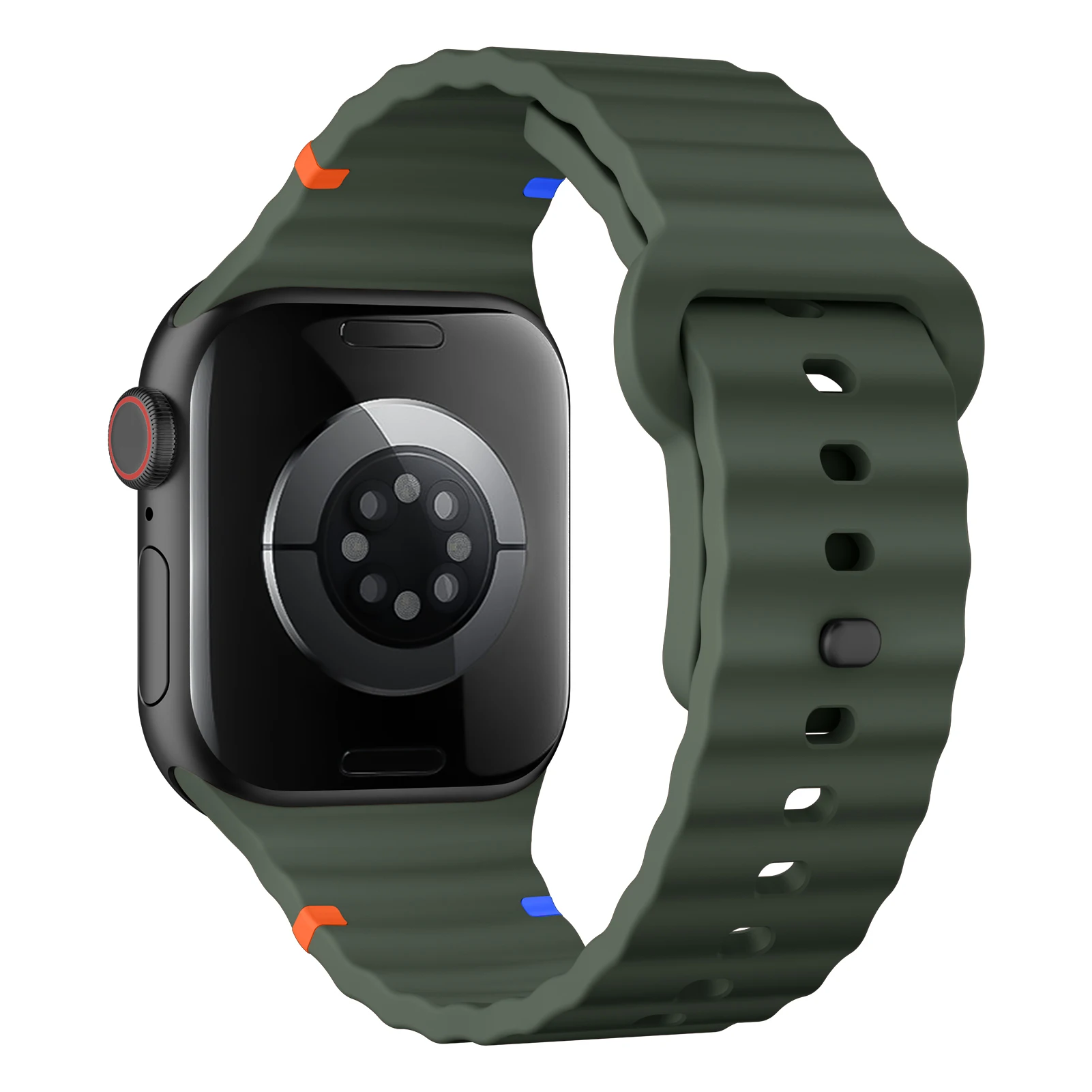 Спортивные силиконовые ремешки для Apple Watch Band 44 мм, 40 мм, 49 мм, 45 мм, 46 мм, 42 мм, 38 мм, 41 мм, браслет correa iWatch Series 10 SE 9 Ultra 2