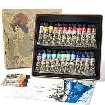 Paul Rubens 12/24 สีคลาสสิกศิลปินสีน้ําชุดสําหรับศิลปินมืออาชีพและ Hobbists Art Supplies