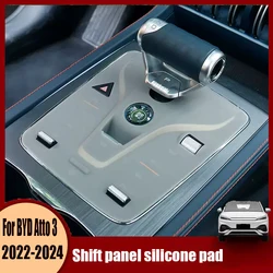 For BYD Atto 3 Yuan Plus 2022 2023 2024 Silicone panel lever cover wireless charging pad for central control console