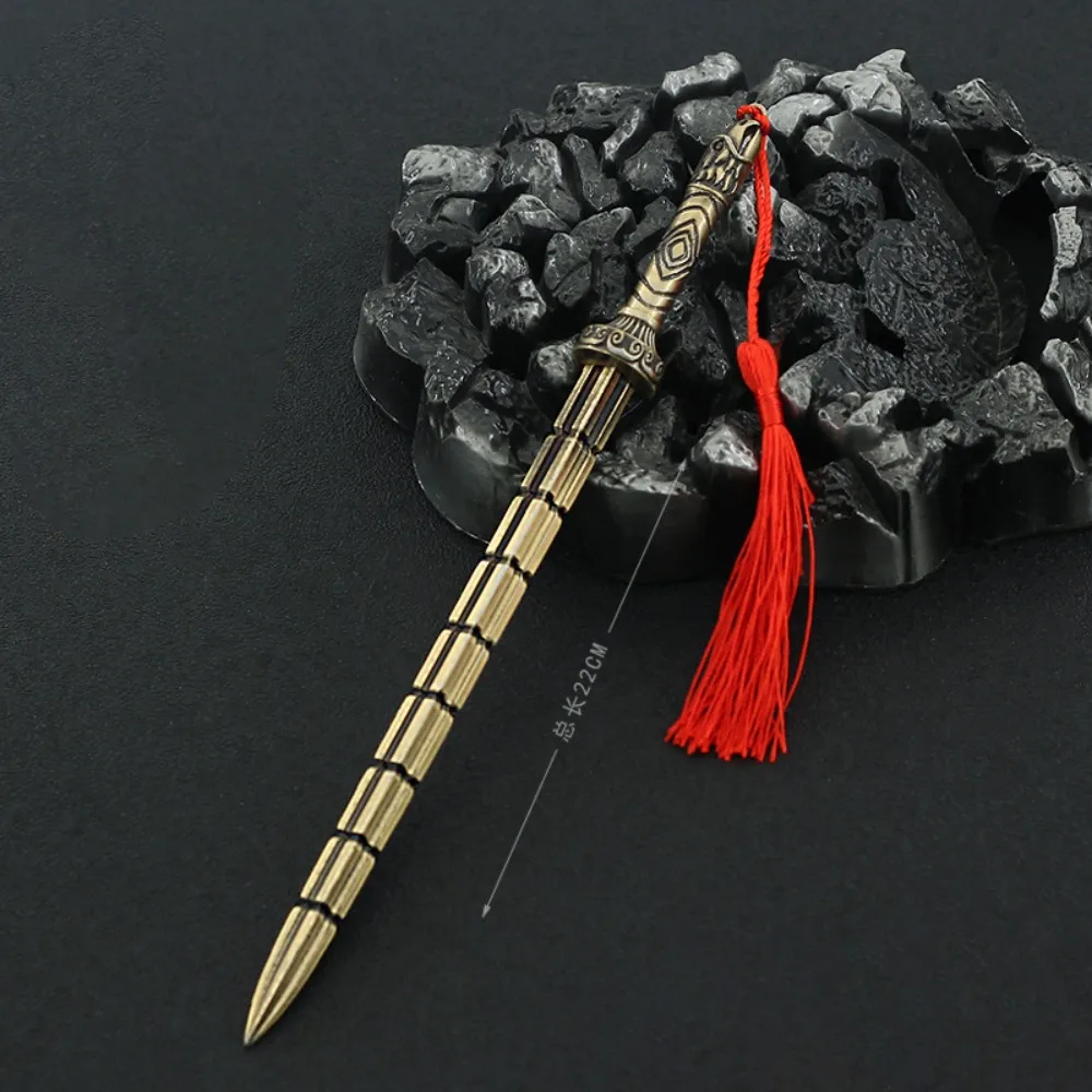 22 cm Qin Qiong Foelie Oude Beroemde Zwaard Randapparatuur Props Metalen Model met Desktop Decoratie Ornamenten Verjaardagscadeautjes Speelgoed Kinderen