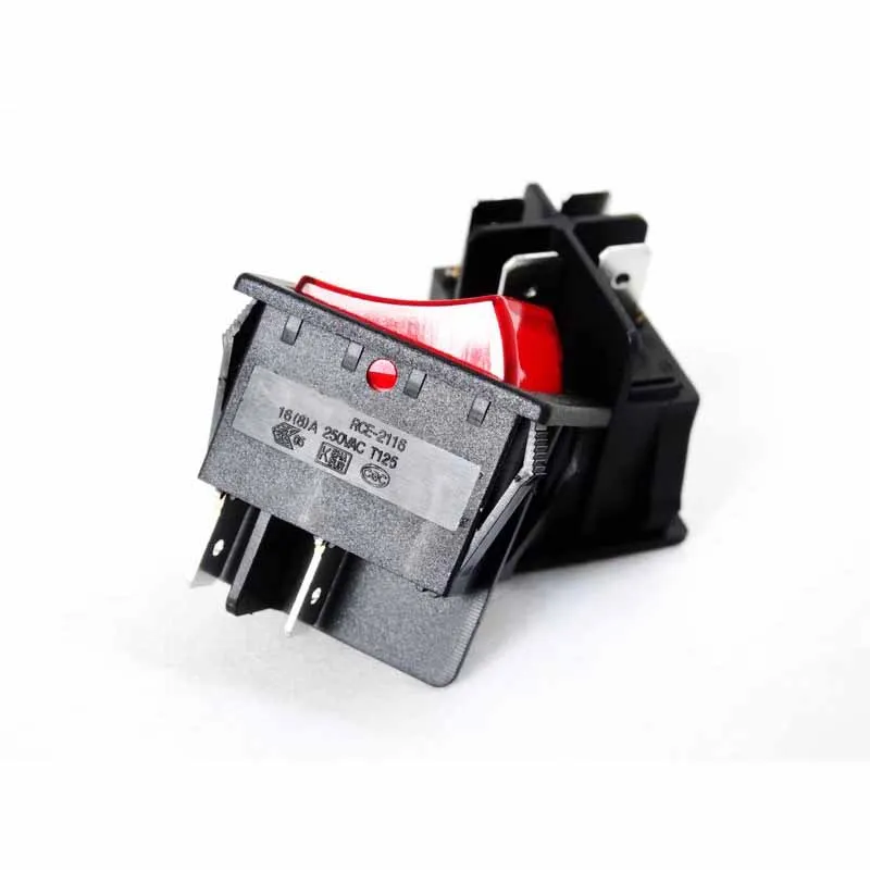 RCE-2116 boat-type switch 4-pin 2-position red light 16A250V T125 power switch
