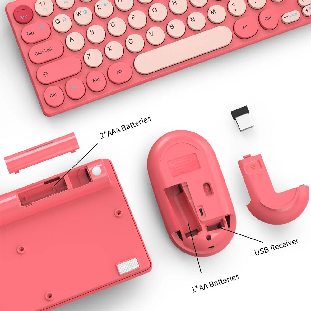 2.4G لوحة المفاتيح اللاسلكية والماوس كومبو طاقة البطارية بلوتوث مجموعة لوحة المفاتيح والماوس لأجهزة الكمبيوتر المحمول آي باد الهاتف الخليوي اللوحي