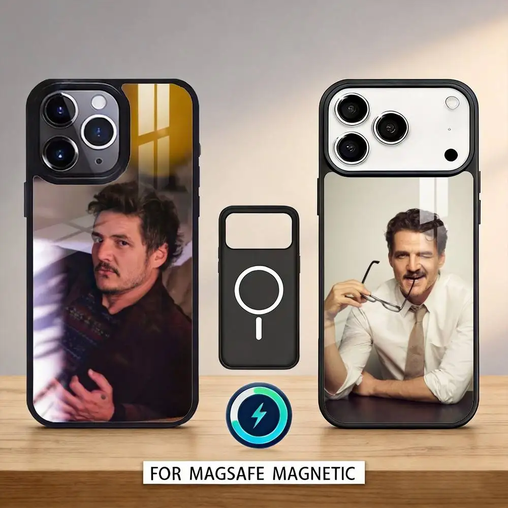 

Actor P-Pedro P-Pascal Phone Case For iPhone17,16,15,14,13,12,Pro,Max,Magnetic For Magsafe Wireless Charging