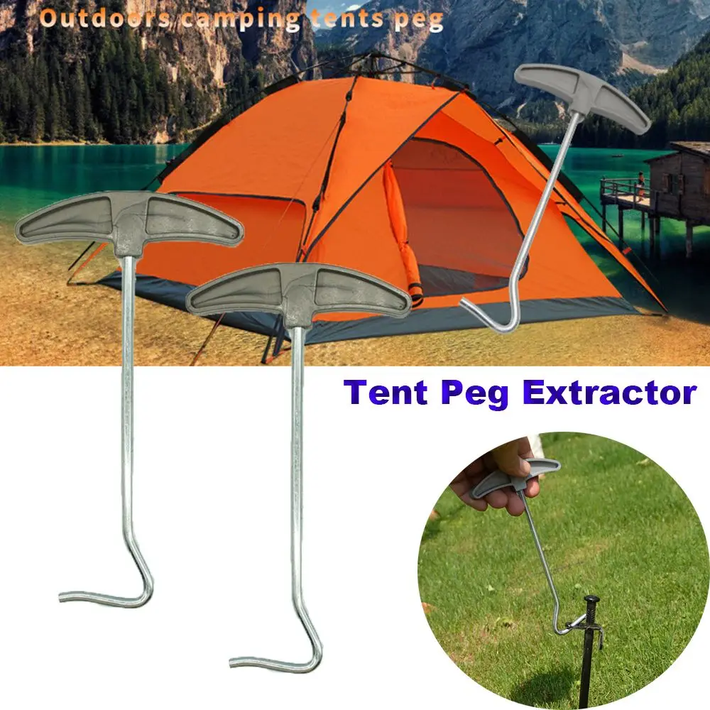 Outdoor Portable Hooks Lifter Camping Tent Stakes Extractor Nail Puller Tent Peg Puller Staple Remover