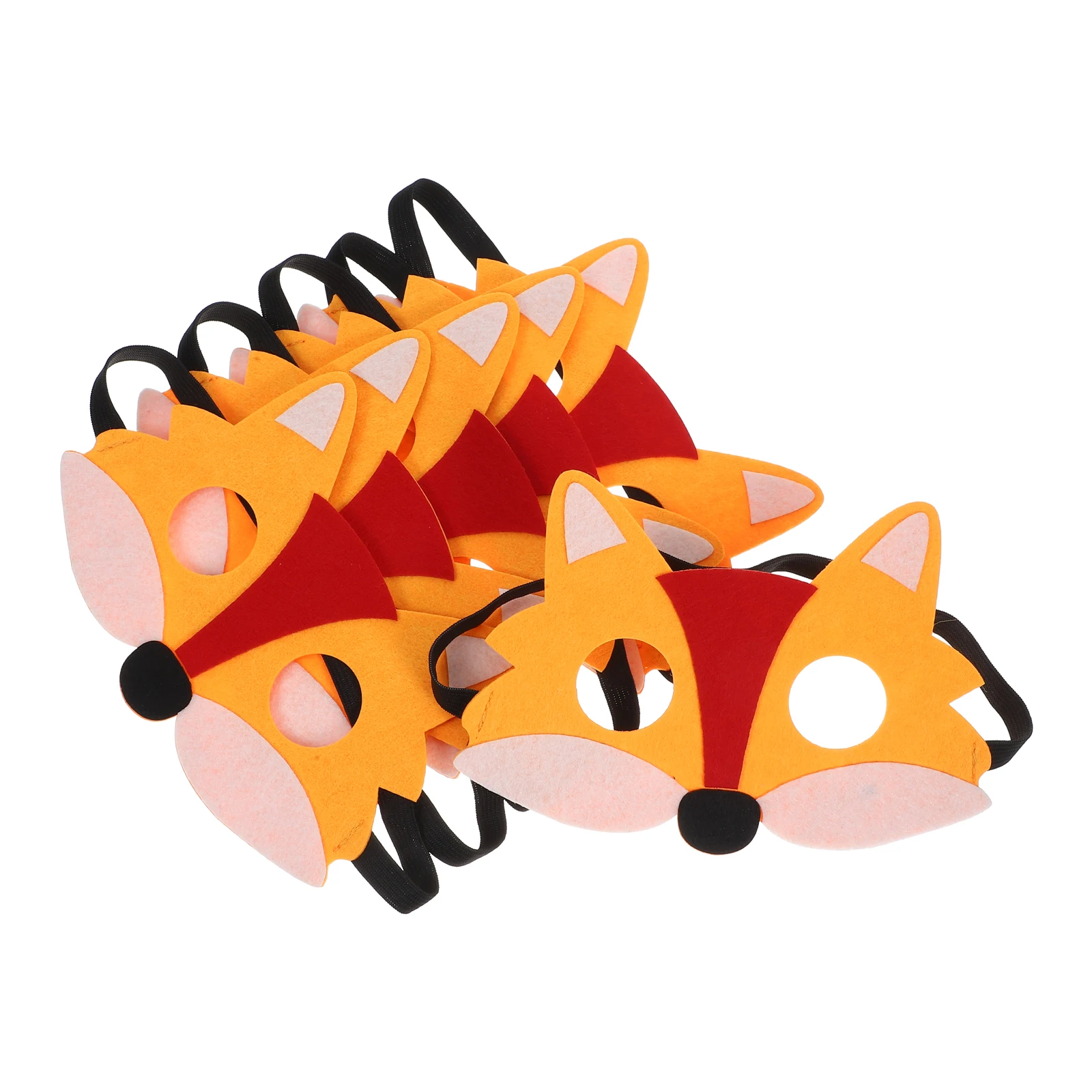 

6pcs Werewolf Mask Halloween Animal Felt Fox Half Masks Party Decorations Cosplay Props Suitable for Adults Kids