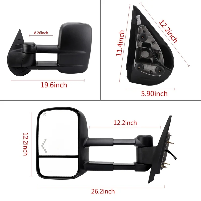 High Quality Extendable Towing Rearview Side Mirror Fit Silverado 2007-2014 Auto Replacement Parts