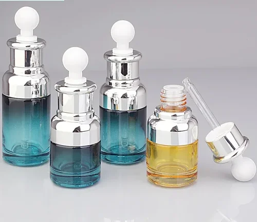 Gotero de silicona transparente, botella de prueba pequeña de muestra, Sub-embotellado de esencia de aceite esencial, Sub-embotellado, cosmético, 20ml, 30ml, 40ml