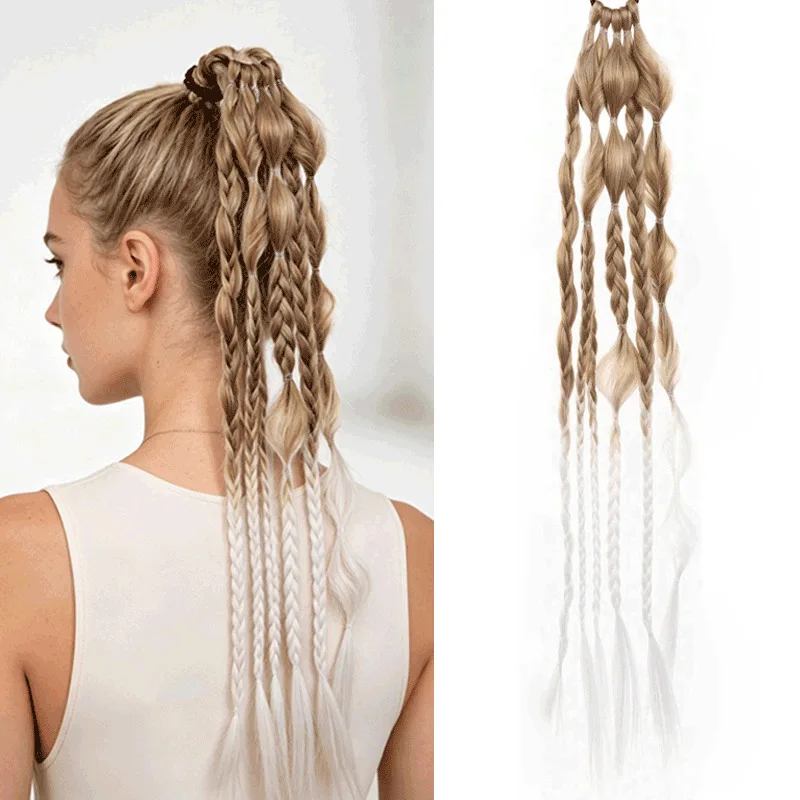 60cm 70g Natural Looking Hair, Side Braids, Fashionable Hot Girl Twist Boxer Braids