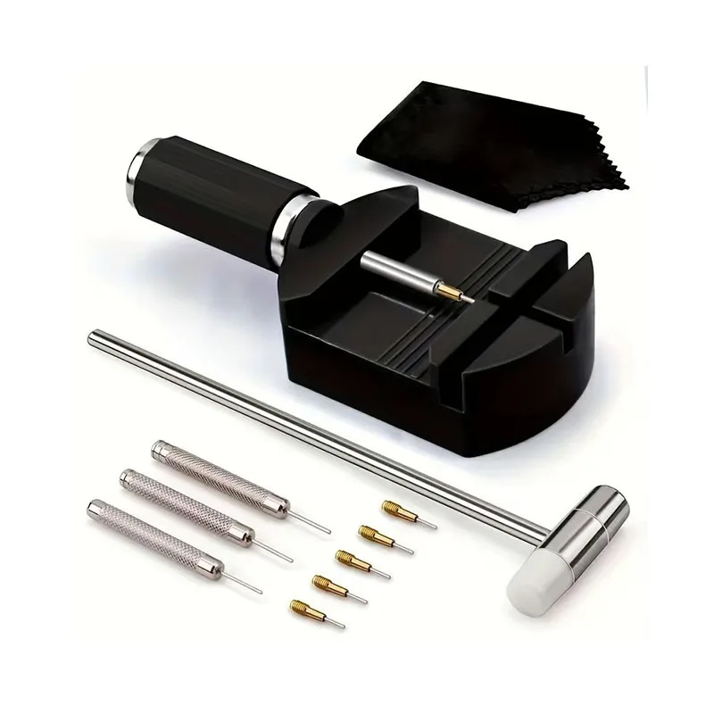 11Pcs Watch Repair Tool Kit, Watch Band Link Remover Adjuster, Strap Length Adjustment Tool Set for Watchmaker