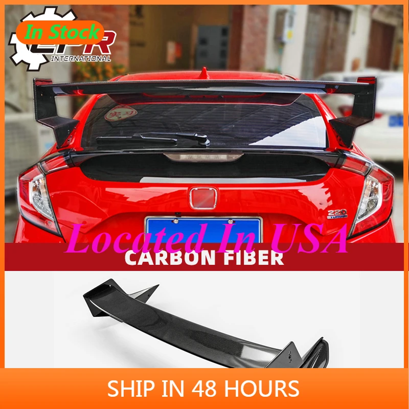 

For Honda Civic Typ-R FK7 FK8 2017+ Type M Carbon Fiber Rear Trunk Spoiler Wing Lip Trim Diffusers Bodykits