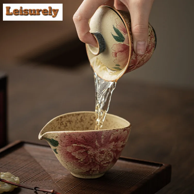 150ml Blue And White Flint Red Tea Pitcher Pour Tea Cha Hai Dispenser Household Justice Cup Fair Mug Chinese Tea Set Supplies
