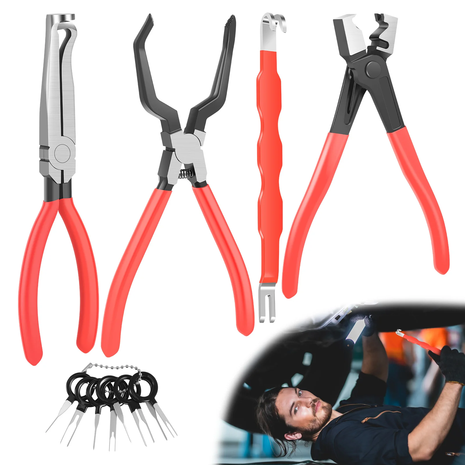 

5 Pcs Electrical Disconnect Pliers Cars Automotive Electrical Connector Disconnect Tools with Terminal Removal Tools Kit for Car