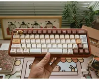 FBB Original Keycap Otter Coffee Hot Sublimated PBT Keycap Cute Personality Color Capibara PBT Keycap Office For Pc Accessories