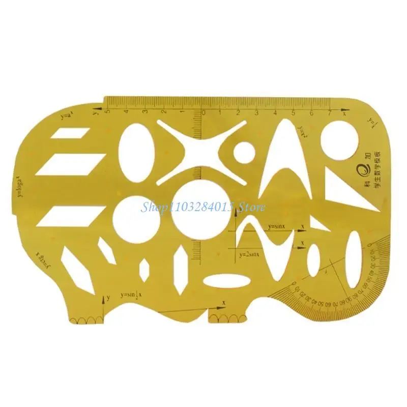 R6FF Drawing Templates Plastic Rulers Multi-Function Measuring Rulers French Ruler Geometric Drawings Templates Rulers