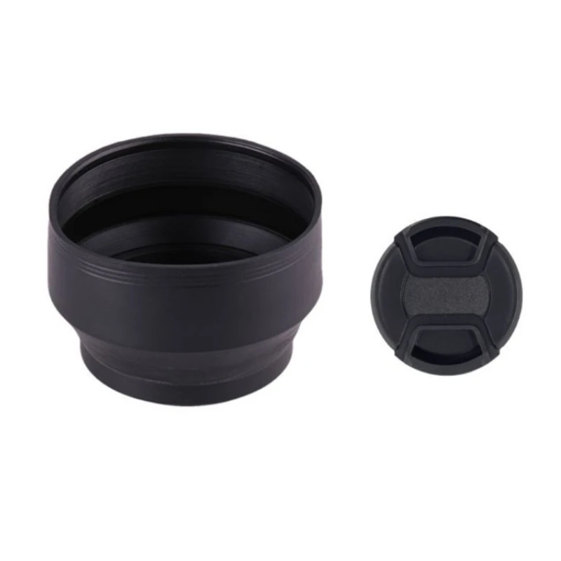 49mm Cao Su Camera Lens Hood Bộ 2 chiếc Camera Chống Nắng Giảm Độ Chói Cải Thiện Chất Lượng Chụp Ảnh và Video 448F