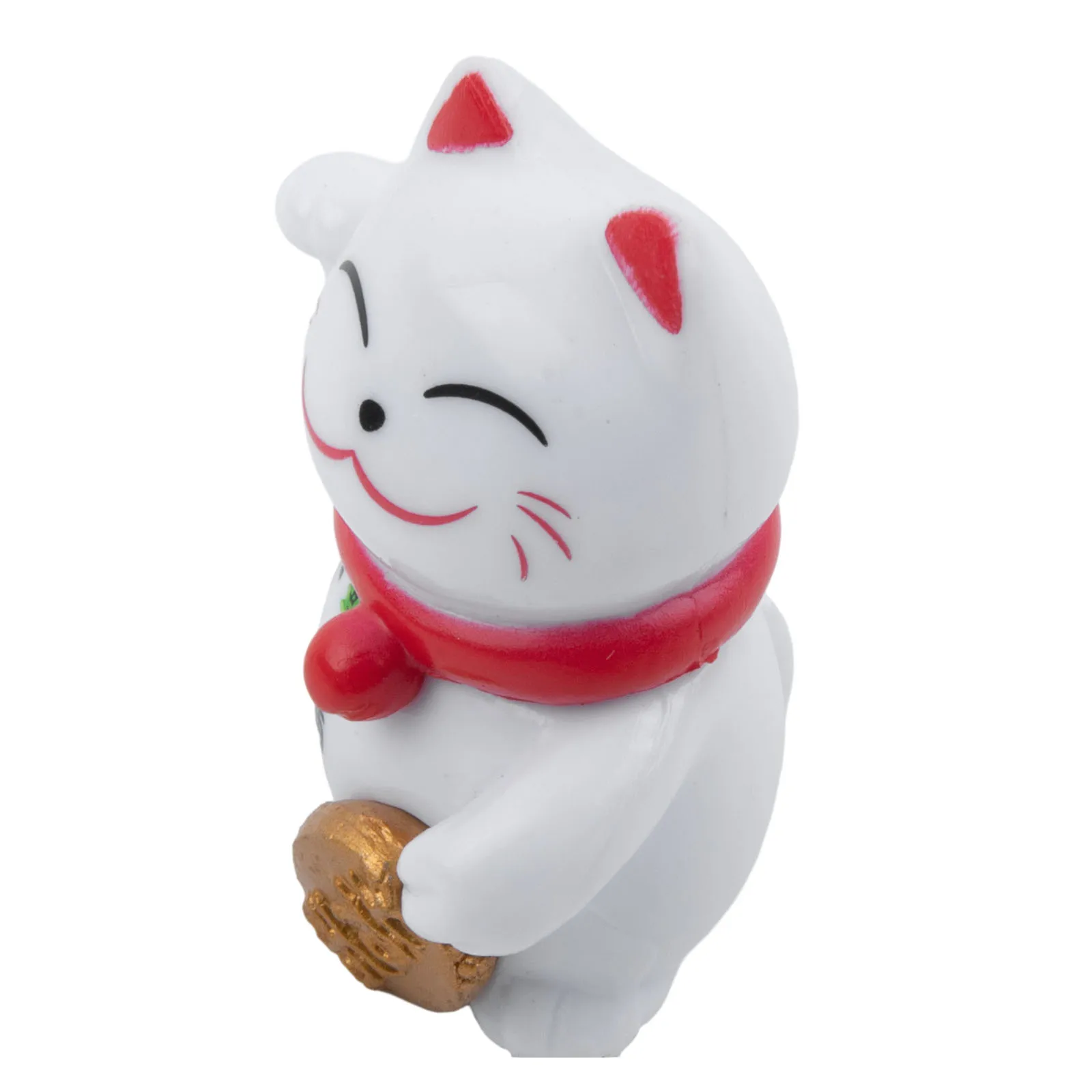 1PCS PVC Mini Lucky Cat Decoration Cake Decoration Home Decoration Chinese Style Wealth Shaking Hands Lucky Cat