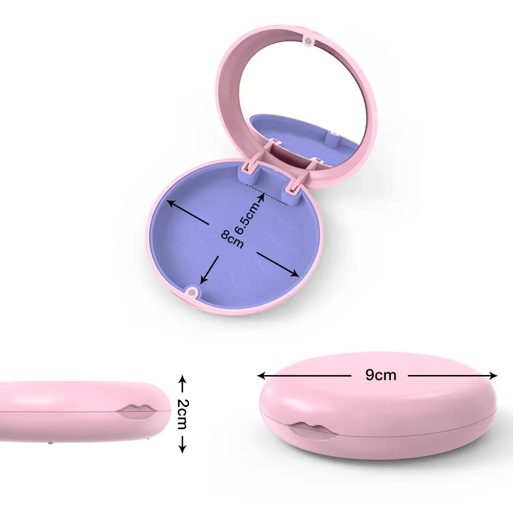 1pcs Magnetic Mirror Storage box Dental Orthodontic Braces Retainer Case Denture Box Teeth Container Protective Case Organizer