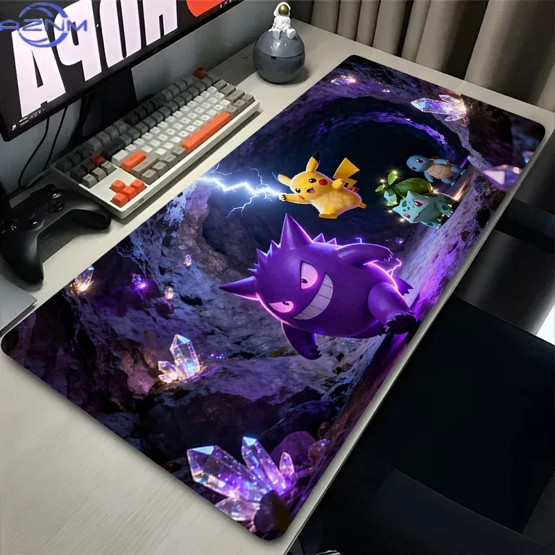 Oversized Mouse Pad Gaming Computer Keyboard Desk Mat Laptop Speed Mini Pc Designed specifically Pokemon Gengar Anime Mousepad