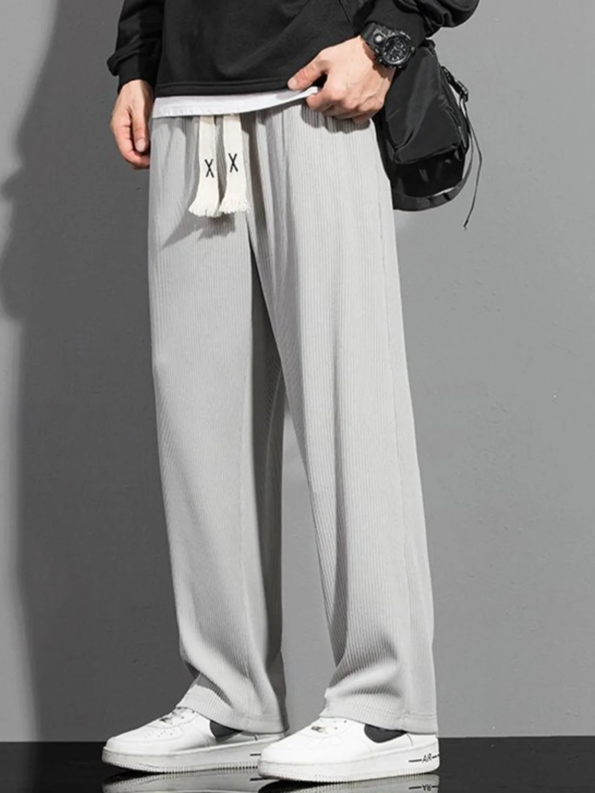 

Мужские вельветовые брюки Thiened Fce, осенне-зимние повседневные широкие прямые спортивные штаны, спортивные длинные брюки