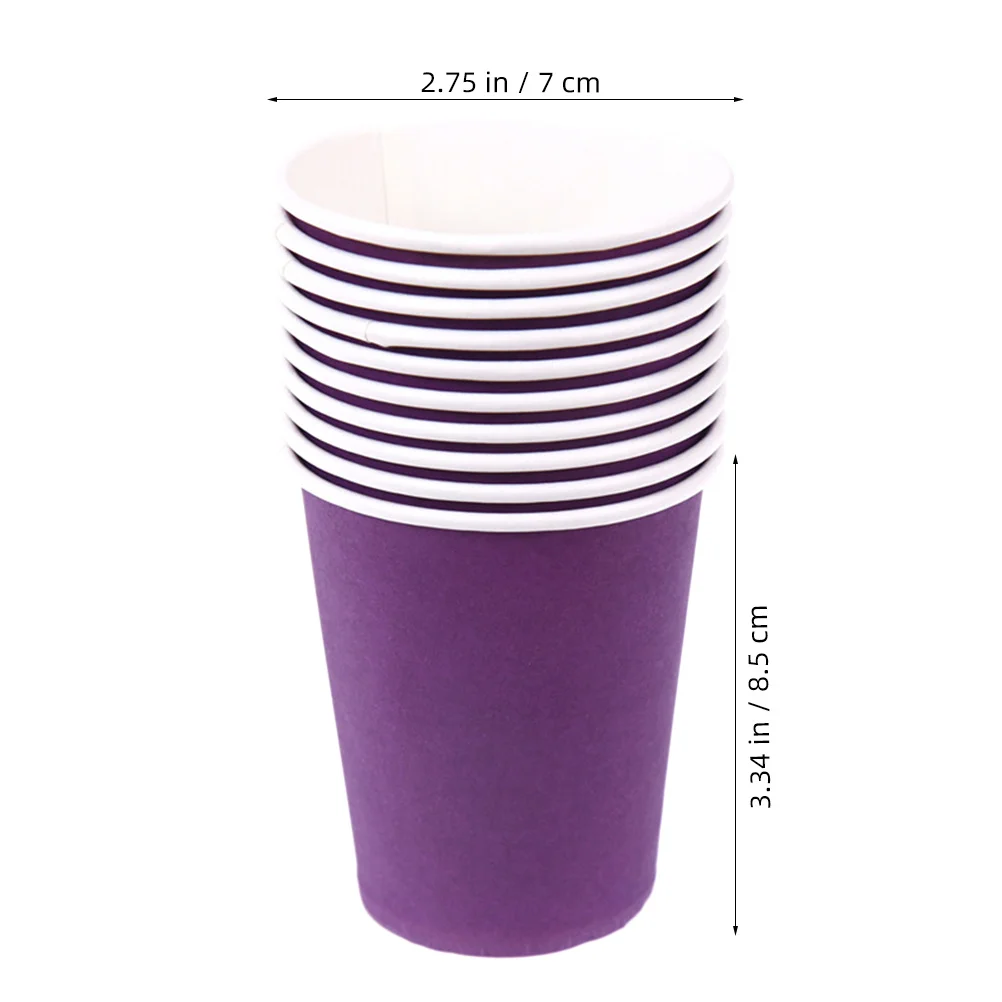 100Pcs Thicken Colorful Disposable Paper Cups DIY Art Materials for Kindergarten Children Grass Green Disposable Cups