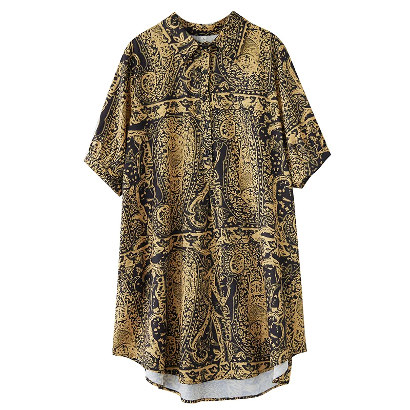 

Новый летний тонкий свободный воротник Midi irt Dr Simple Match All Seasons из полиэфирного волокна ort Sve Collar