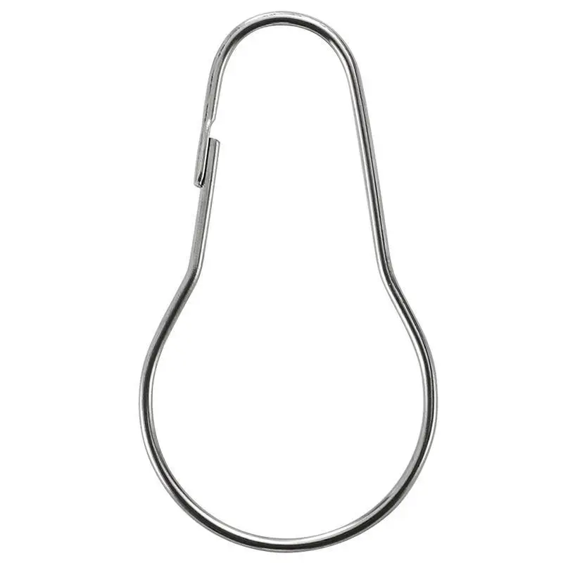 Beadless Shower Curtain Hooks 10/20 Pcs 304 Stainless Steel Durable Easy to Install for Dorm Household Bathroom