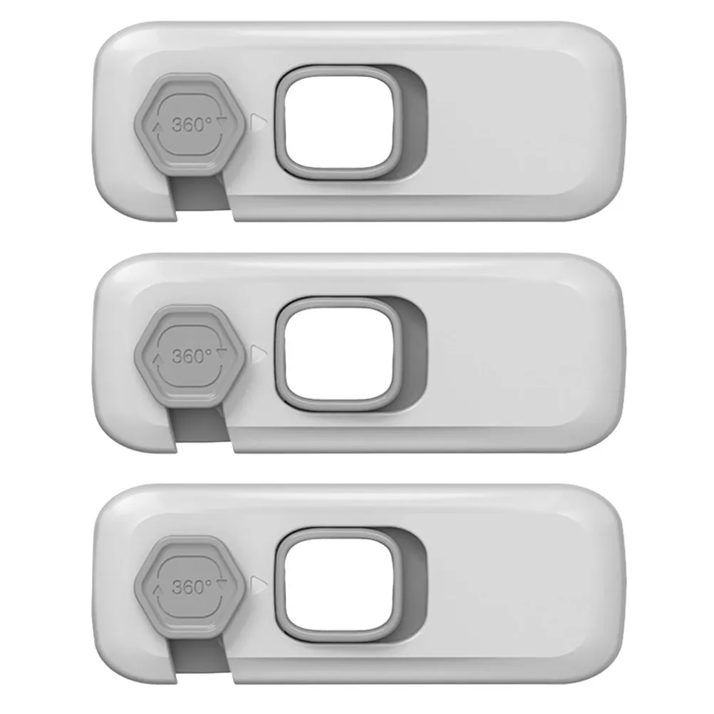 

3Pcs Anti-Pinch Baby Safety Locks Multifunctional Cabinet Drawer Window Refrigerator Door Locks Childproof Security Latch