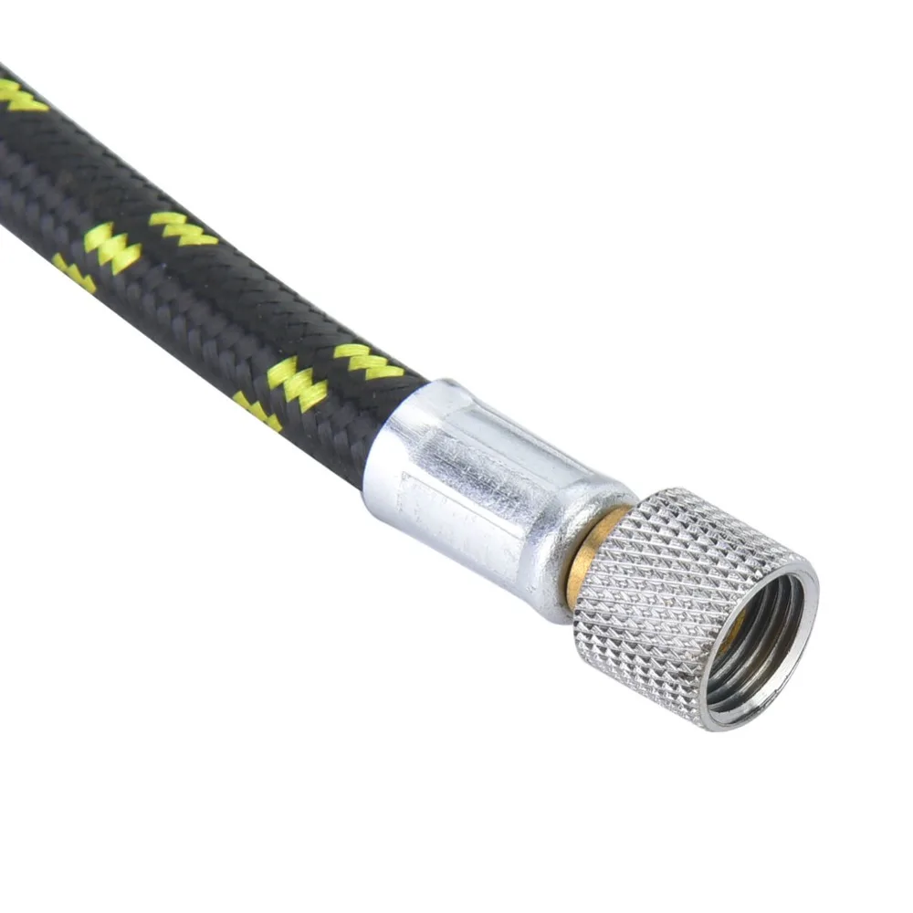2pcs 1/8 Inch Fitting Braided Airbrush Hose 6ft Length Black/Yellow Color Air Hose Adapter Airbrush Compressor Hose